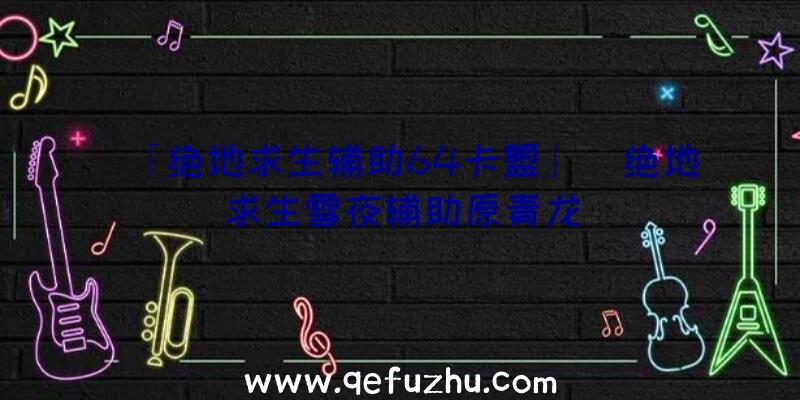 「绝地求生辅助64卡盟」|绝地求生雪夜辅助原青龙
